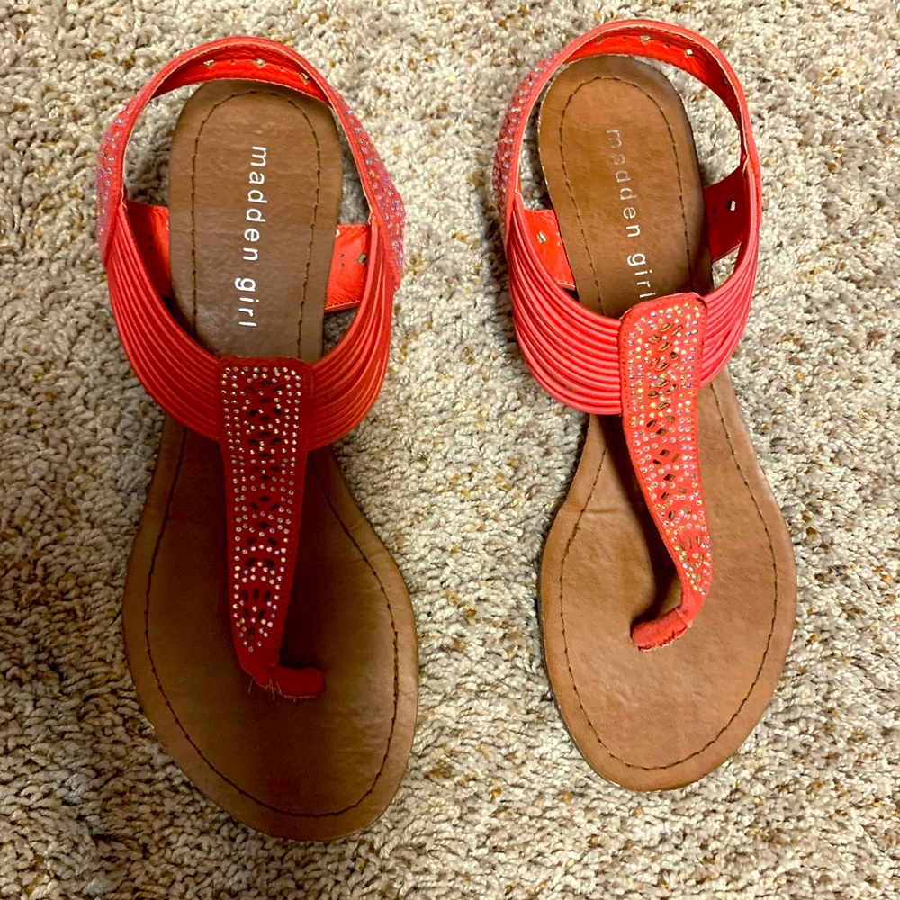 Coral sandals from Belk!